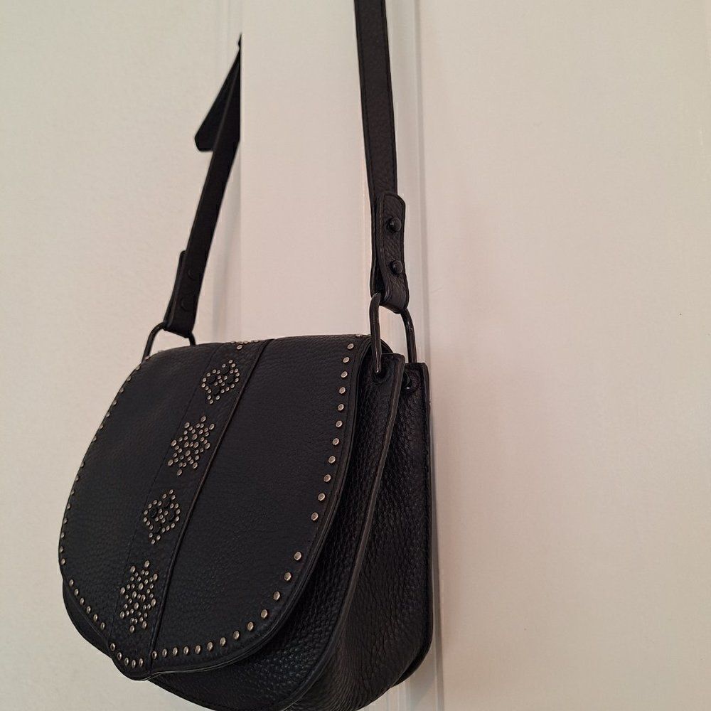 ‎Rebecca Minkoff Saddle Black Leather Crossbody - Picture 2 of 14